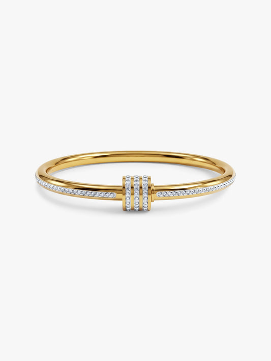 Play Nice Never Gold Plated Bangle Bracelet