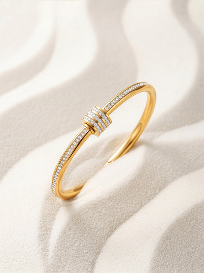 OnnMe by GIVA Play Nice Never Gold Plated Bangle Bracelet