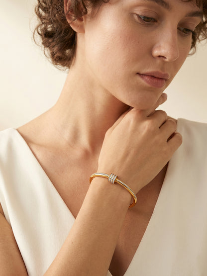OnnMe by GIVA Play Nice Never Gold Plated Bangle Bracelet