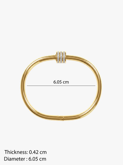 OnnMe by GIVA Play Nice Never Gold Plated Bangle Bracelet