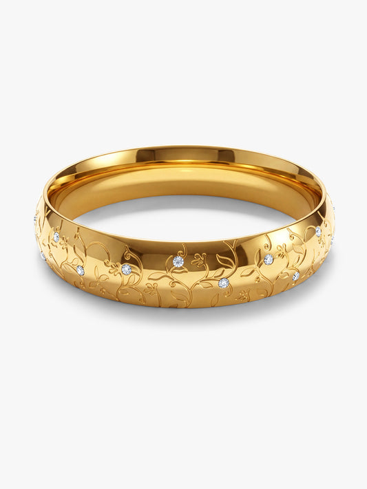 OnnMe by GIVA Lucky Charm Gold Plated Bangle Bracelet
