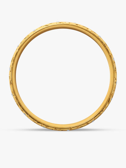 Lucky Charm Gold Plated Bangle Bracelet