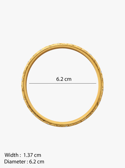 Lucky Charm Gold Plated Bangle Bracelet