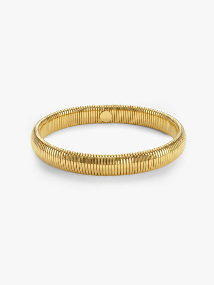 Smooth Talk Gold Plated Bangle (Size 5.5)
