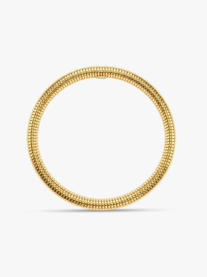 Smooth Talk Gold Plated Bangle (Size 5.5)