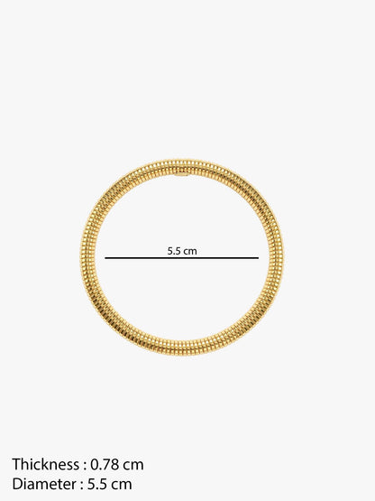 Smooth Talk Gold Plated Bangle (Size 5.5)
