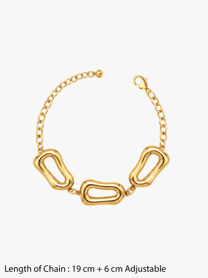 No Small Talk Gold Plated Bracelet