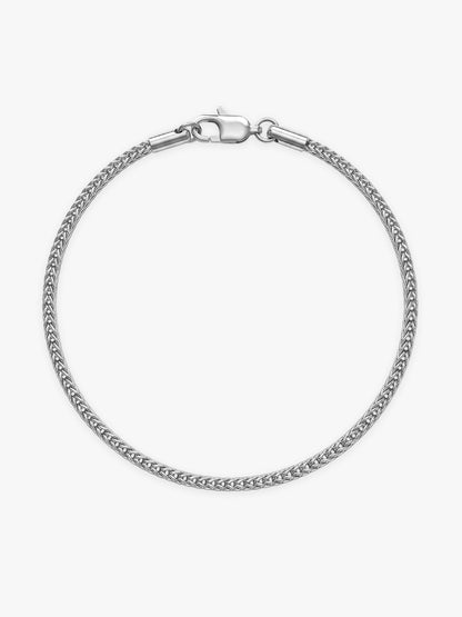 IXIA by GIVA Barely Basic Rhodium Plated Bracelet For Men