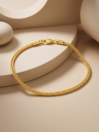 IXIA by GIVA Barely Basic Gold Plated Bracelet For Men