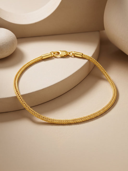 OnnMe by GIVA Barely Basic Gold Plated Bracelet For Men