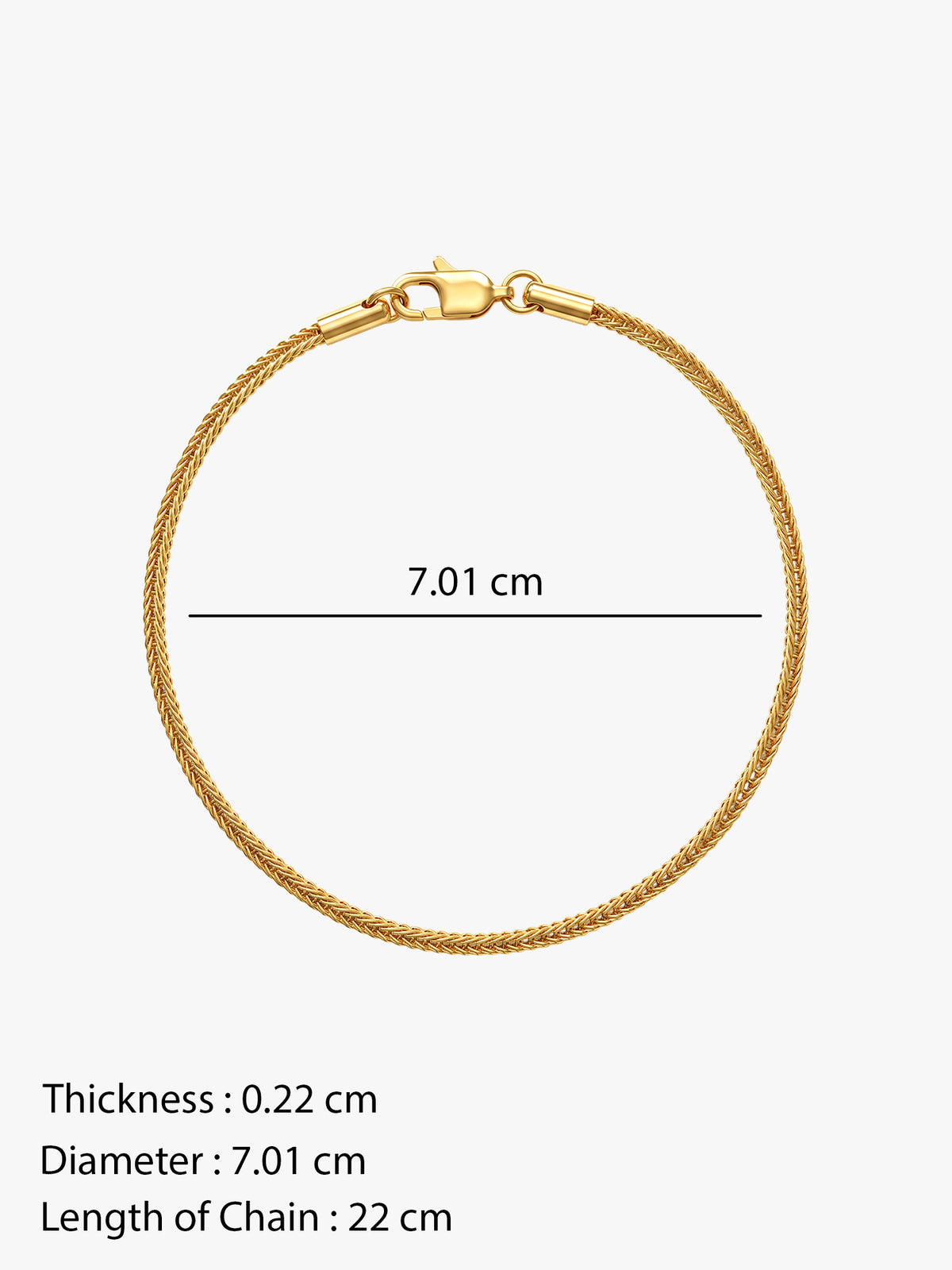 IXIA by GIVA Barely Basic Gold Plated Bracelet For Men