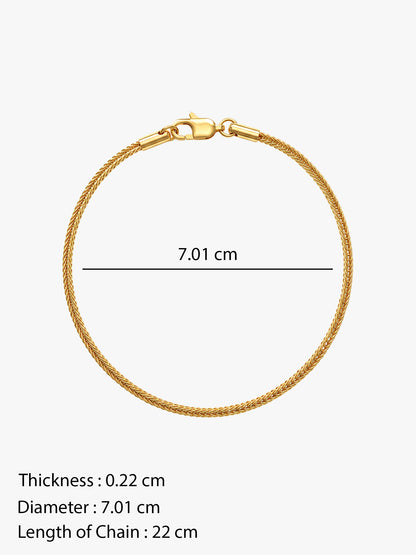 IXIA by GIVA Barely Basic Gold Plated Bracelet For Men