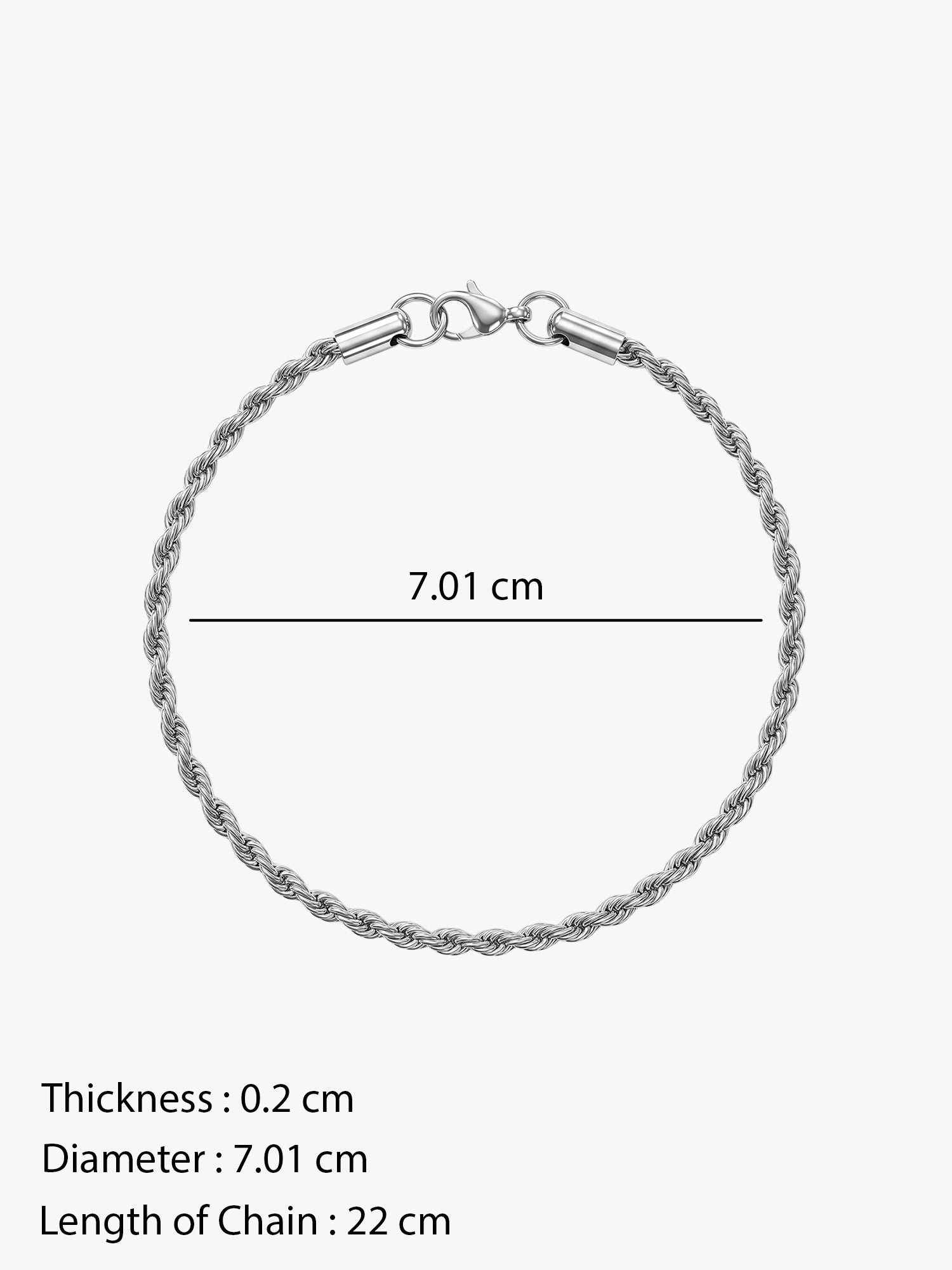 OnnMe by GIVA Twisted Icon Rhodium Plated Bracelet For Men