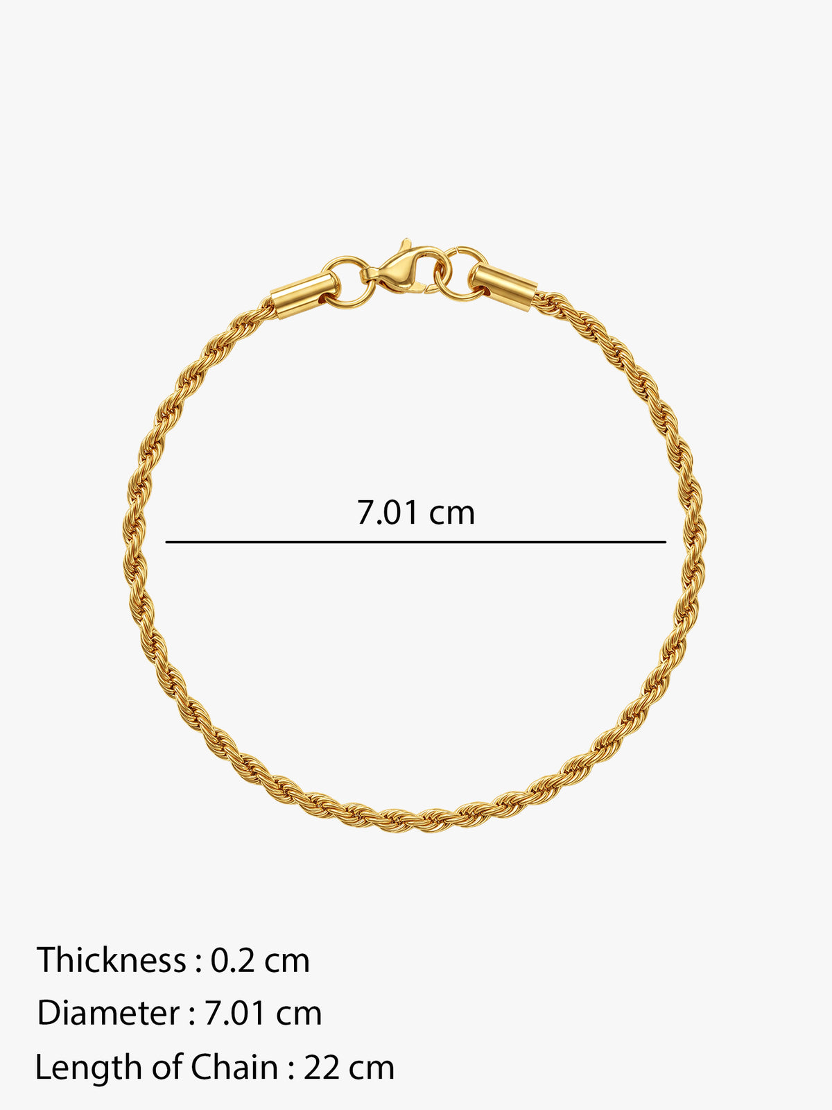 IXIA by GIVA Twisted Icon Gold Plated Bracelet For Men