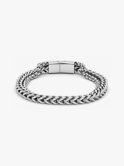OnnMe by GIVA Vibe Weave Rhodium Plated Bracelet For Men