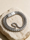 IXIA by GIVA Vibe Weave Rhodium Plated Bracelet For Men