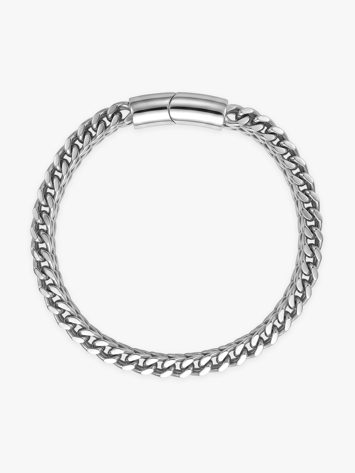IXIA by GIVA Layered Mesh Rhodium Plated Bracelet For Men