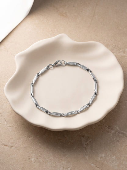 OnnMe by GIVA Aura Bamboo Rhodium Plated Bracelet For Men