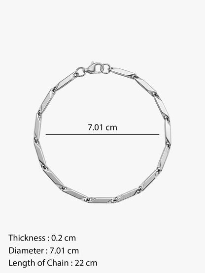 OnnMe by GIVA Aura Bamboo Rhodium Plated Bracelet For Men