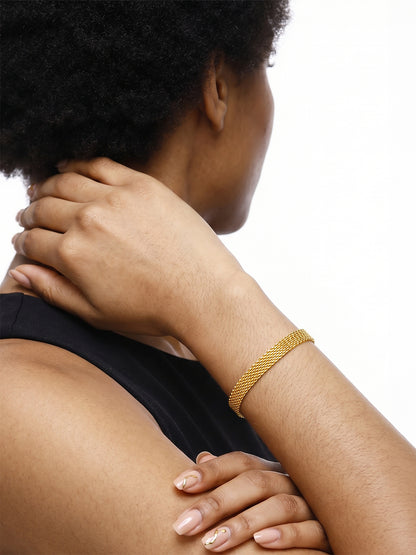 Stack Flow Gold Plated Bracelet