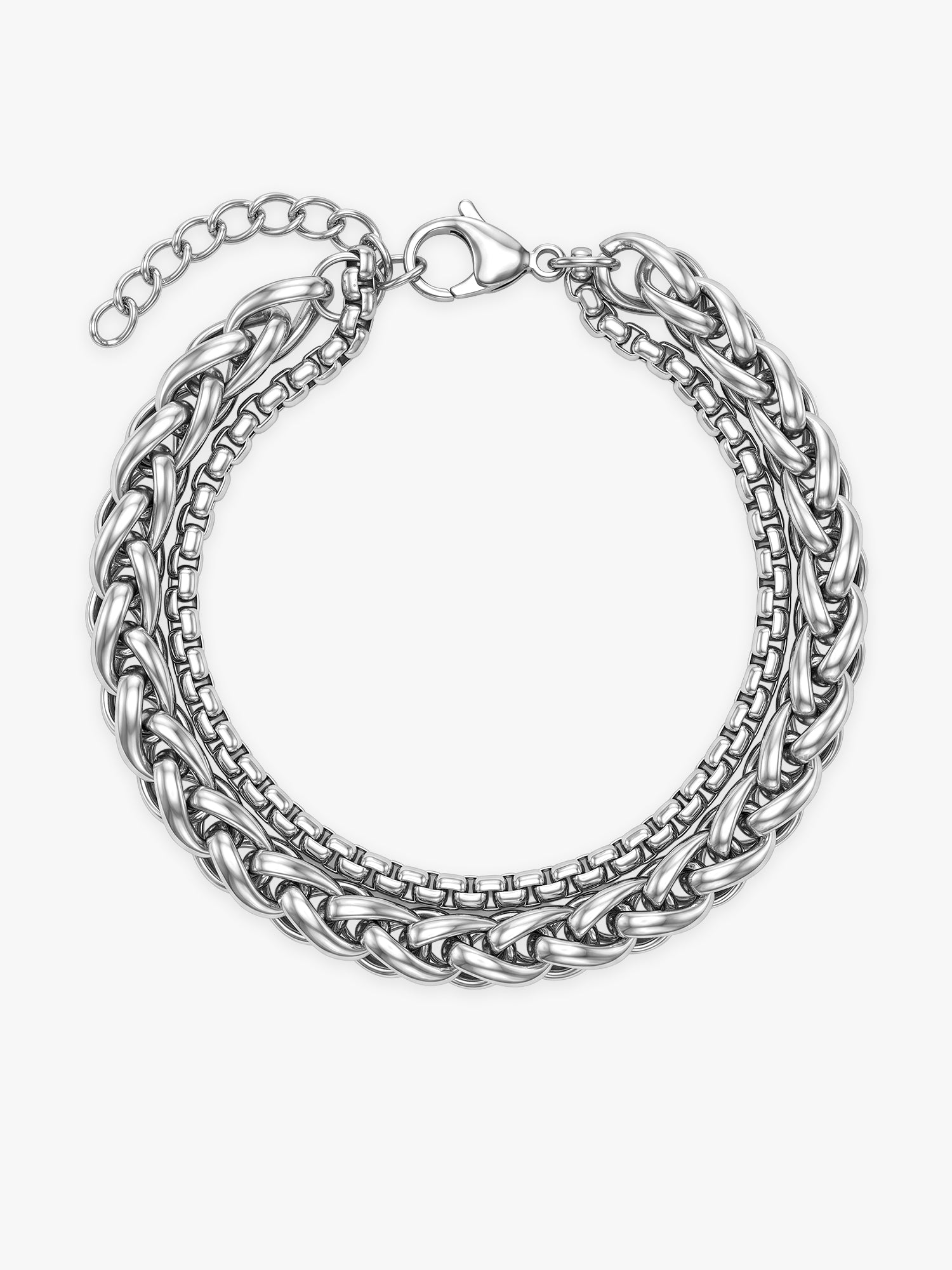 IXIA by GIVA Low Key Rhodium Plated Bracelet For Men