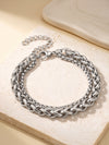 IXIA by GIVA Low Key Rhodium Plated Bracelet For Men