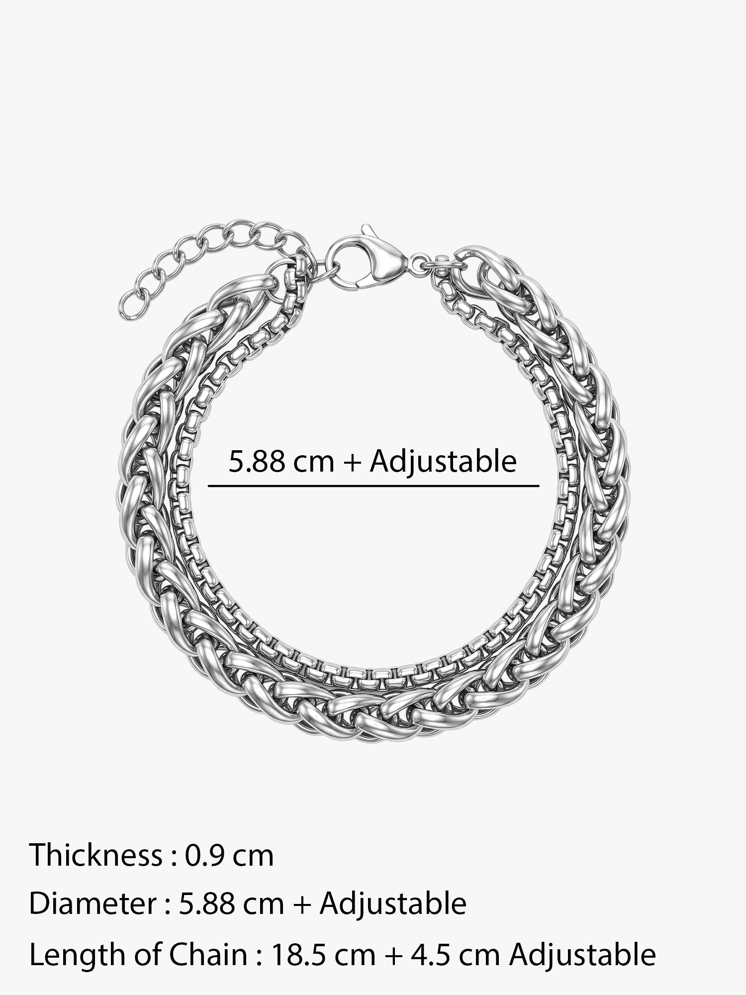 IXIA by GIVA Low Key Rhodium Plated Bracelet For Men