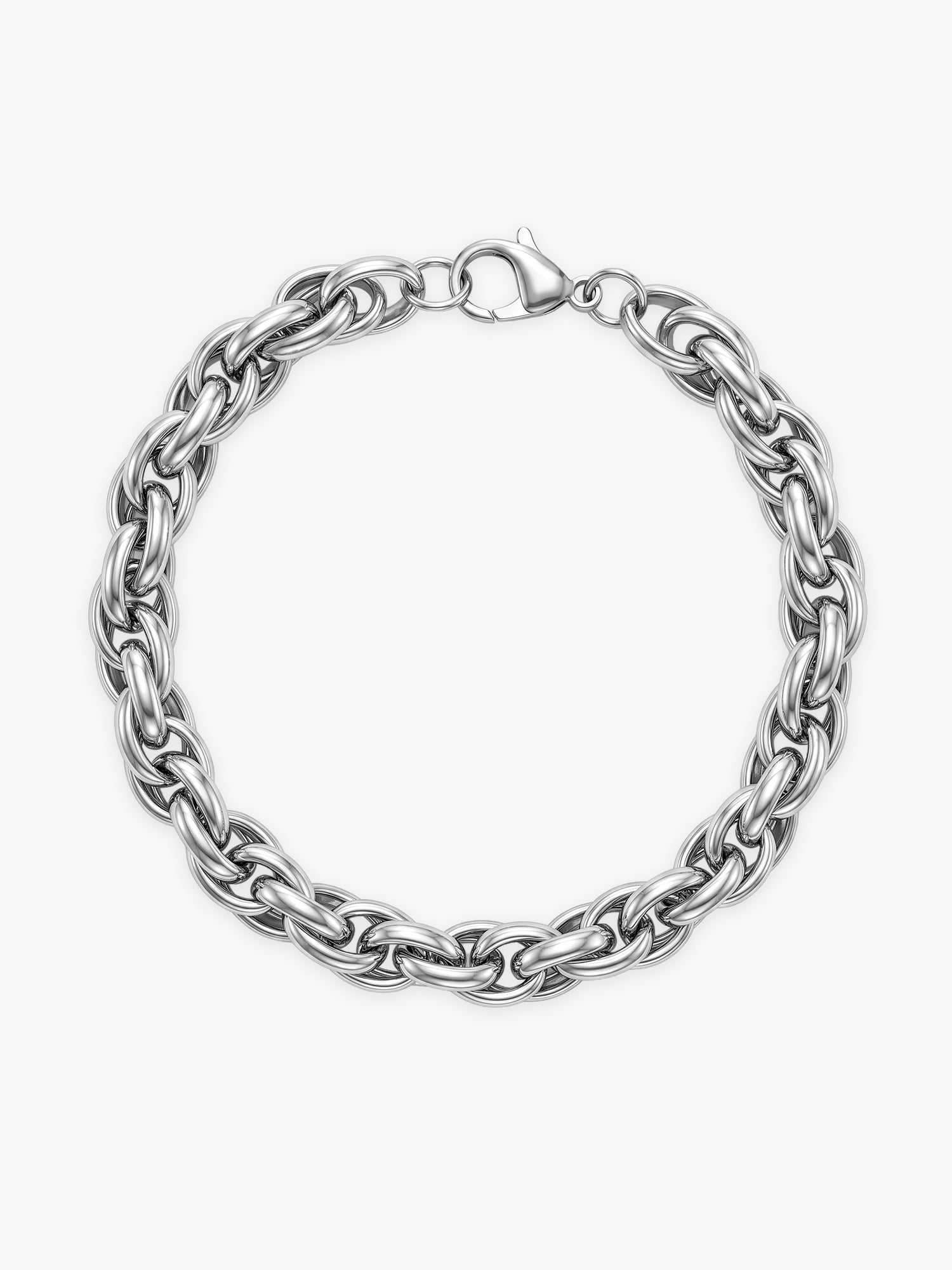 IXIA by GIVA Rope Trick Rhodium Plated Bracelet For Men