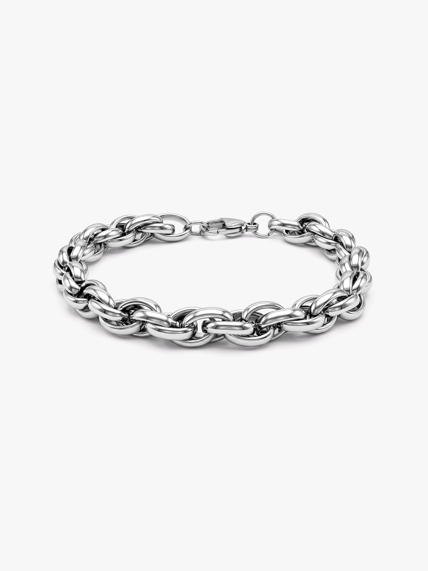 IXIA by GIVA Rope Trick Rhodium Plated Bracelet For Men