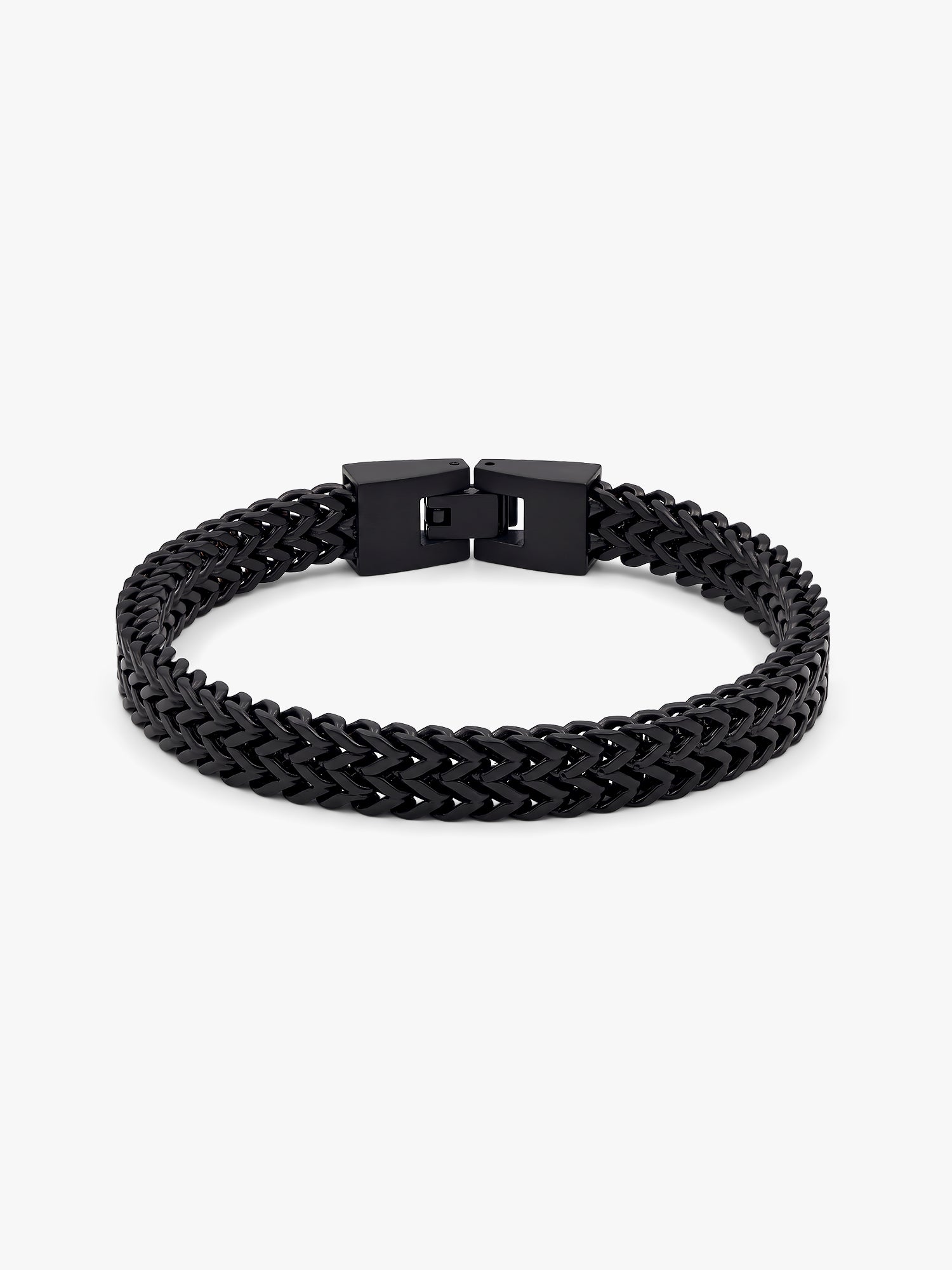 IXIA by GIVA Pitch Black Rodium Bracelet For Men