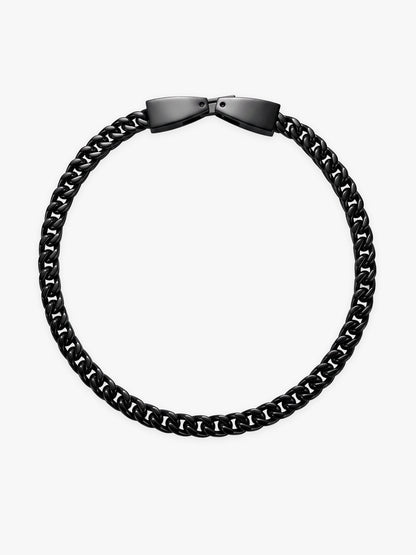IXIA by GIVA Pitch Black Rodium Bracelet For Men