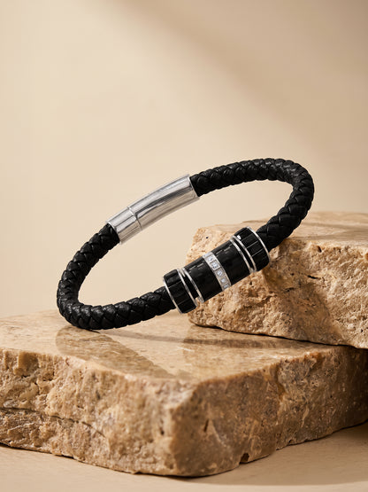 OnnMe by GIVA Void Black Plated Bracelet For Men