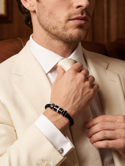 OnnMe by GIVA Void Black Plated Bracelet For Men