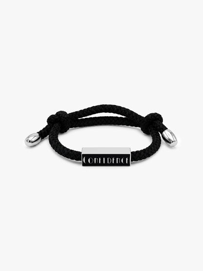 OnnMe by GIVA Signed Off Rhodium Plated Thread Bracelet For Men