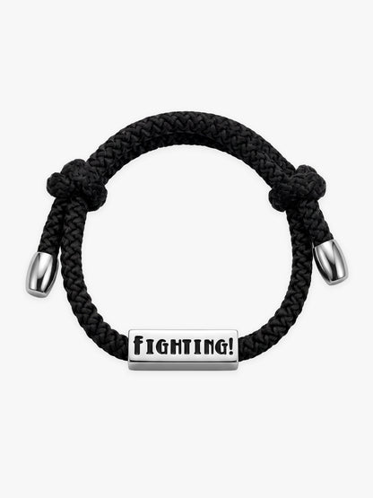OnnMe by GIVA Signed Off Rhodium Plated Thread Bracelet For Men