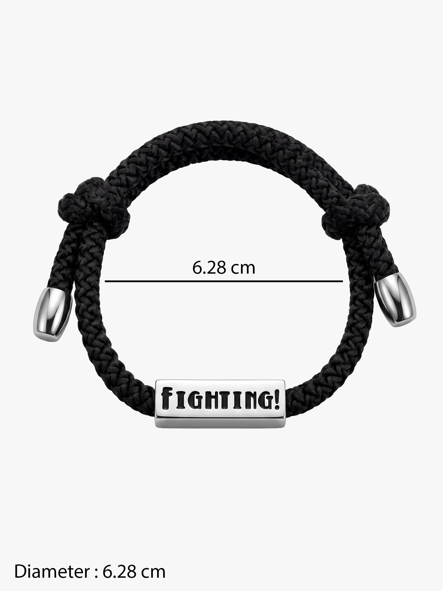 OnnMe by GIVA Signed Off Rhodium Plated Thread Bracelet For Men