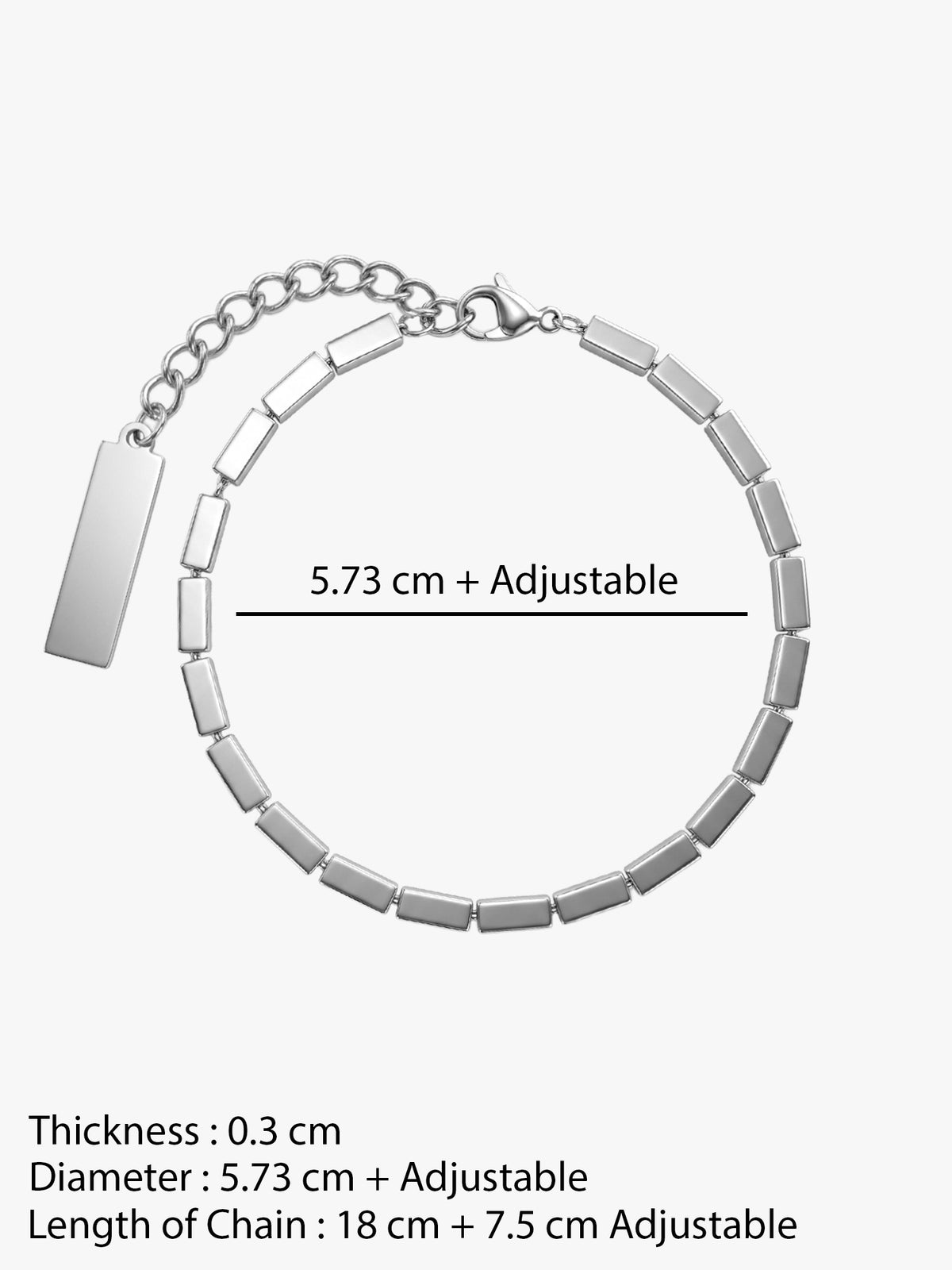 IXIA by GIVA Pulse Rhodium Plated Bracelet For Men