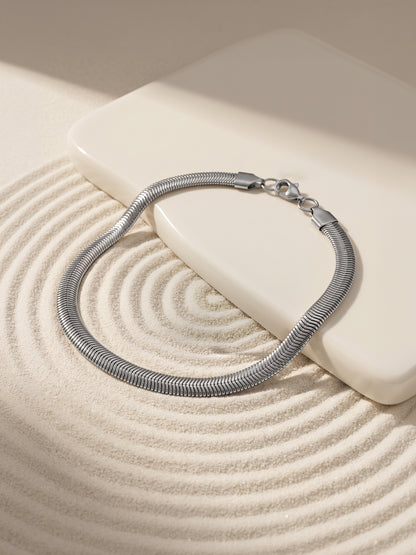 OnnMe by GIVA Smooth Talk Rhodium Plated Bracelet For Men
