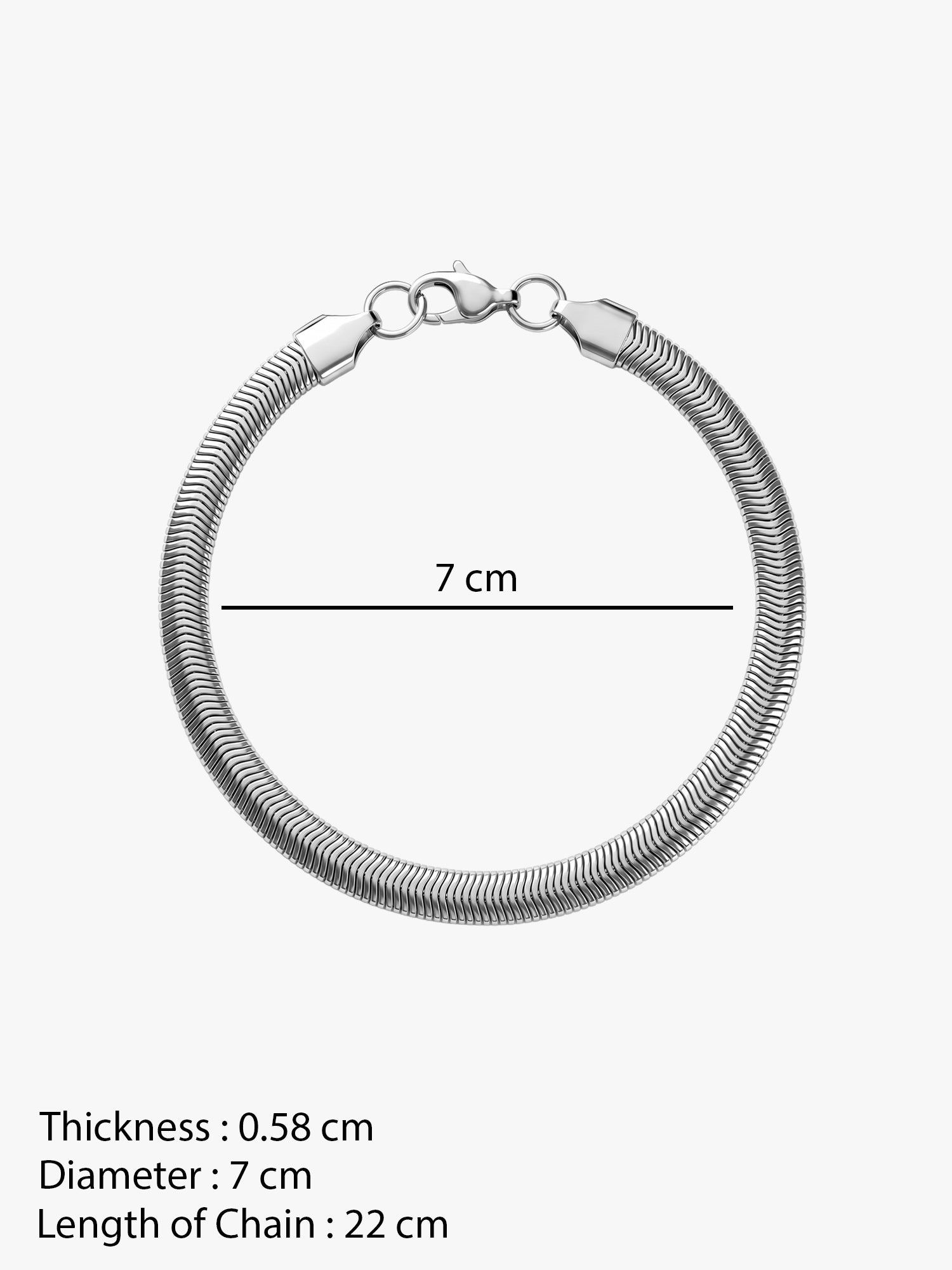 OnnMe by GIVA Smooth Talk Rhodium Plated Bracelet For Men