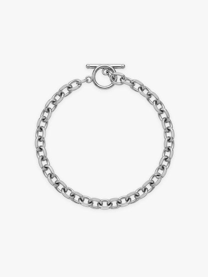 OnnMe by GIVA Heavy Link Rhodium Plated Bracelet For Men