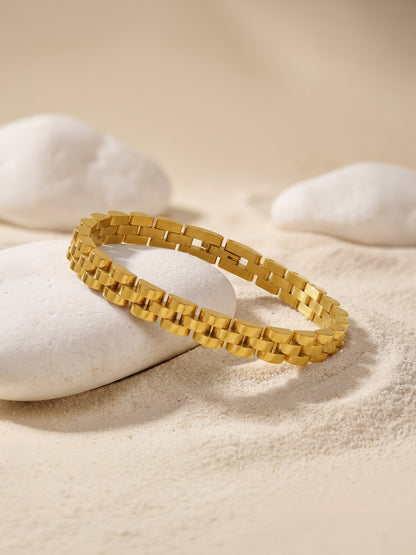 IXIA by GIVA Classic Standard Gold Plated Bracelet For Men