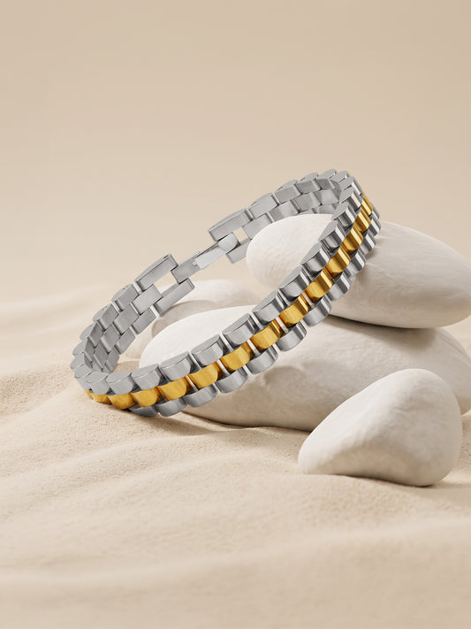 OnnMe by GIVA Switch Mode Dual Tone Bracelet For Men