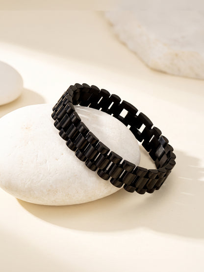 OnnMe by GIVA After Dark Black Rhodium Bracelet For Men