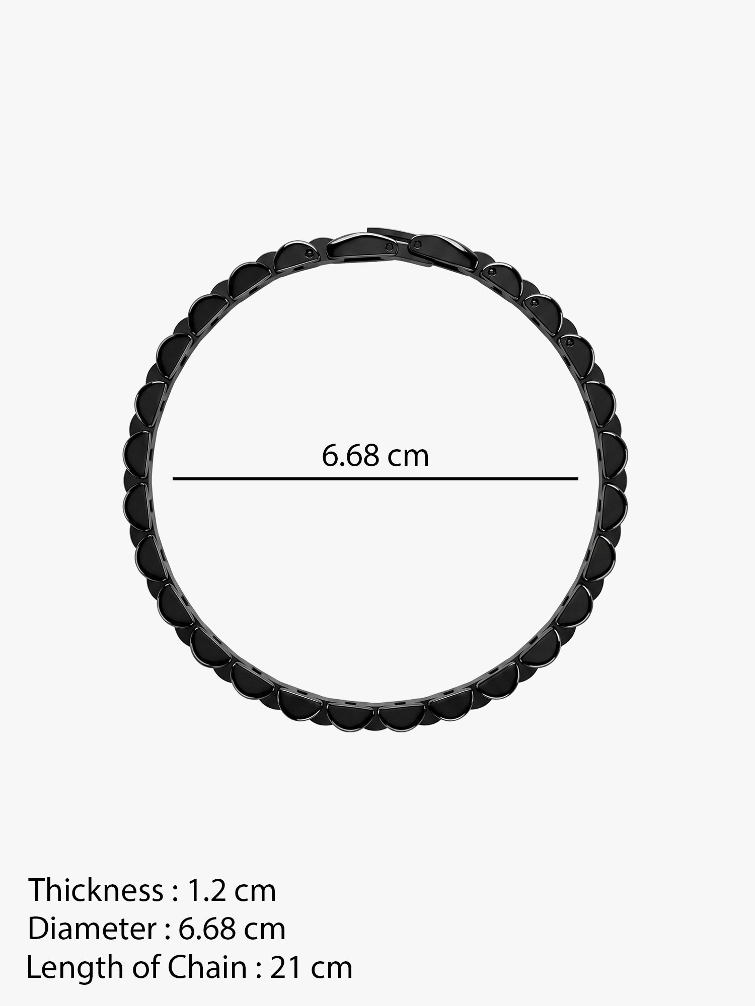 OnnMe by GIVA After Dark Black Rhodium Bracelet For Men