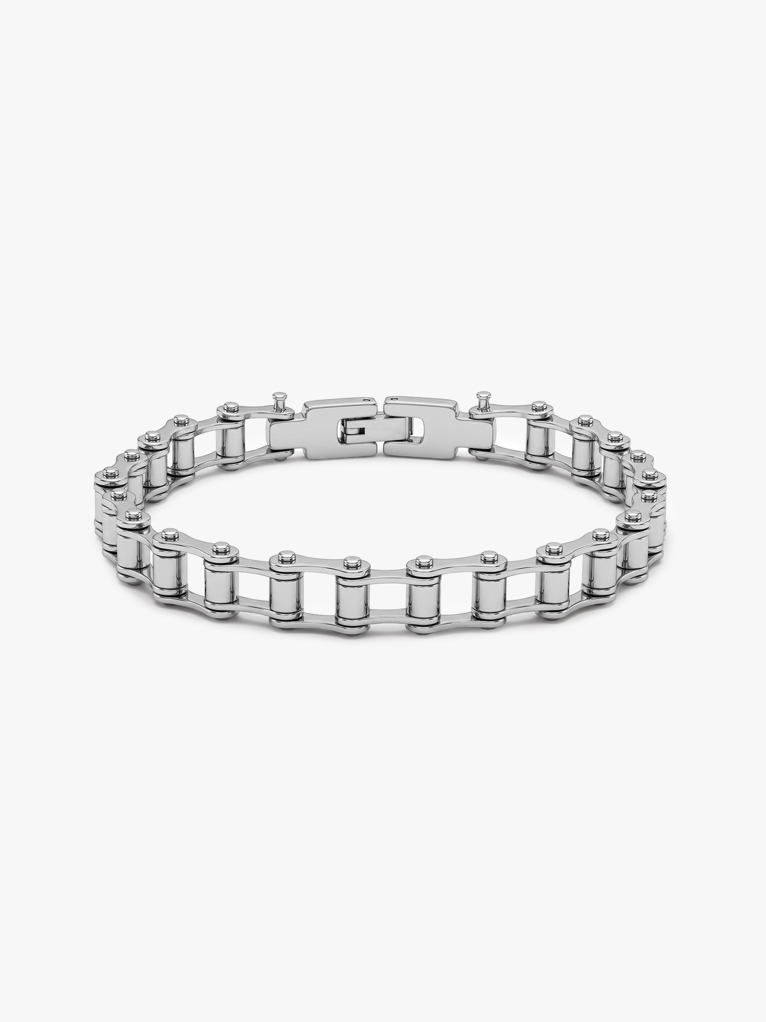 IXIA by GIVA Lock In Rhodium Plated Bracelet For Men