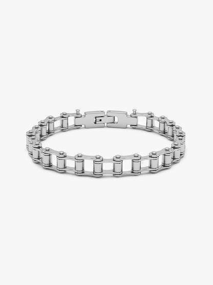 IXIA by GIVA Lock In Rhodium Plated Bracelet For Men