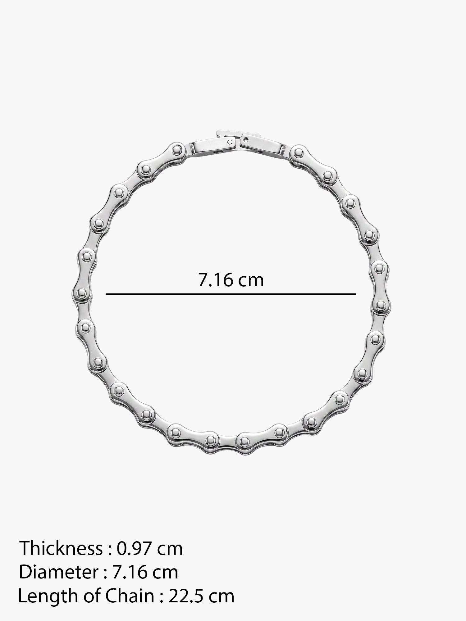 IXIA by GIVA Lock In Rhodium Plated Bracelet For Men