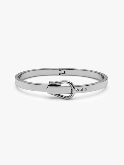 OnnMe by GIVA Locked Down Rhodium Plated Cuff For Men