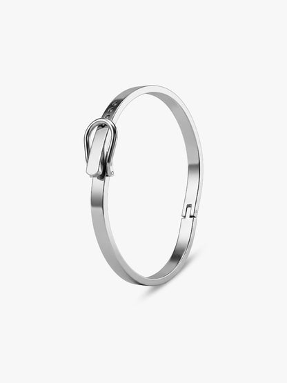 OnnMe by GIVA Locked Down Rhodium Plated Cuff For Men
