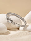 IXIA by GIVA Locked Down Rhodium Plated Cuff For Men